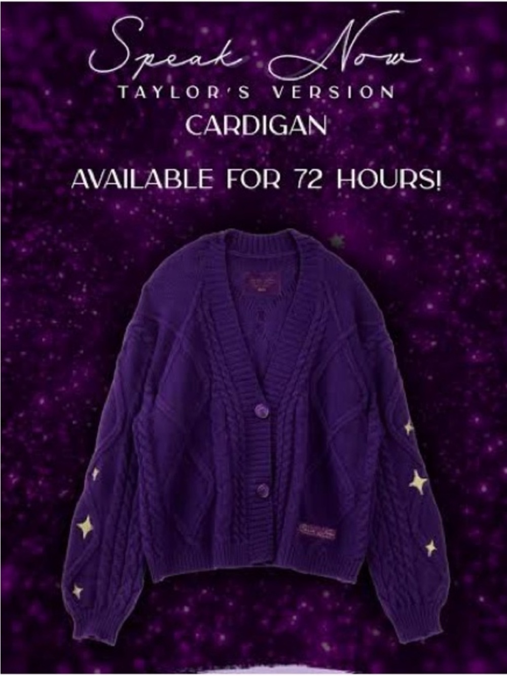 Taylor Swift Speak Now Cardigan XS/S